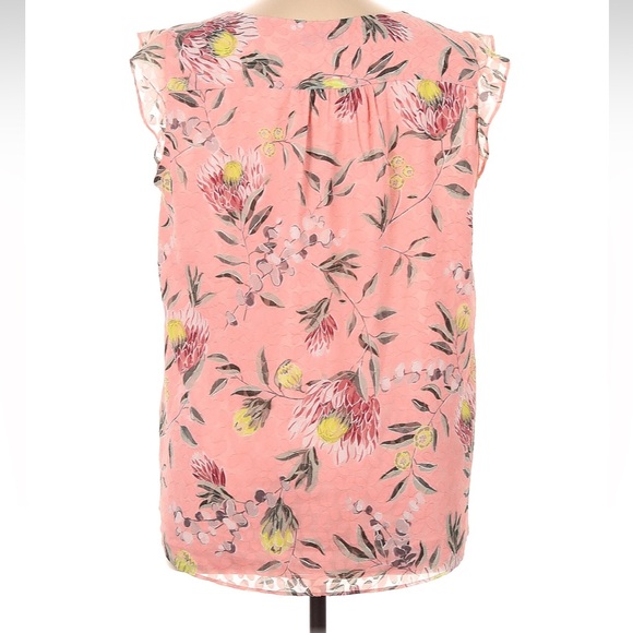 Casual Pink cap Sleeve Blouse - Picture 2 of 2